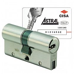 CISA ASTRAL-S Κύλινδρος (αφαλός) υπερασφαλείας, άθραυστος με 5 κλειδιά, Ασημί (Νικελέ)