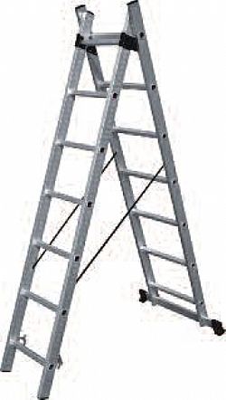 BULLE Διπλή Επεκτεινόμενη Σκάλα Αλουμινίου (2x14) Σκαλιά Professional