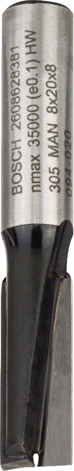 Κοπτικό Ρούτερ Φρέζα Αυλακώσεων Δίκοπη 8mm (D)8.0mm/(L)-19.6mm Σκληρομέταλλο BOSCH
