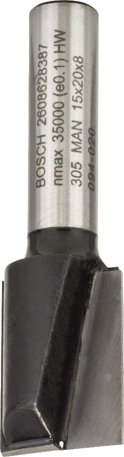 Κοπτικό Ρούτερ Φρέζα Αυλακώσεων Δίκοπη 8mm (D)15.0mm/(L)-19.6mm Σκληρομέταλλο BOSCH