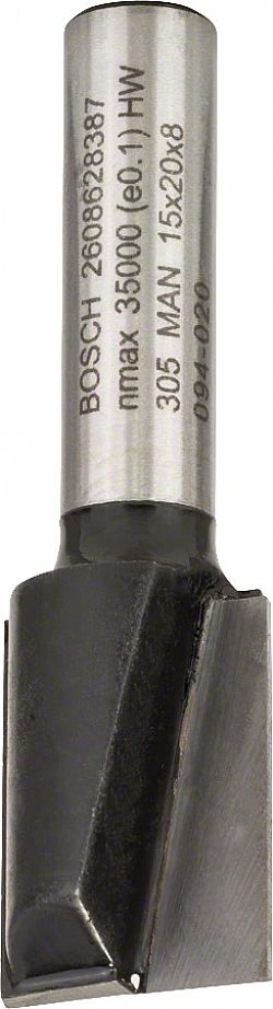 Κοπτικό Ρούτερ Φρέζα Αυλακώσεων Δίκοπη 8mm (D)15.0mm/(L)-19.6mm Σκληρομέταλλο BOSCH
