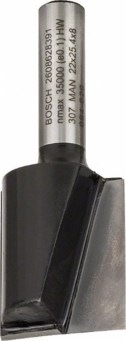 Κοπτικό Ρούτερ Φρέζα Αυλακώσεων Δίκοπη 8mm (D)22.0mm/(L)-25.0mm Σκληρομέταλλο BOSCH