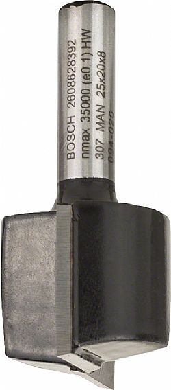 Κοπτικό Ρούτερ Φρέζα Αυλακώσεων Δίκοπη 8mm (D)25.0mm/(L)-19.6mm Σκληρομέταλλο BOSCH