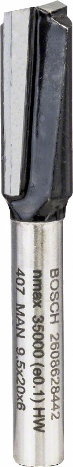 Κοπτικό Ρούτερ Φρέζα Αυλακώσεων Δίκοπη 6mm (D)9.5mm/(L)-19.6mm Σκληρομέταλλο BOSCH