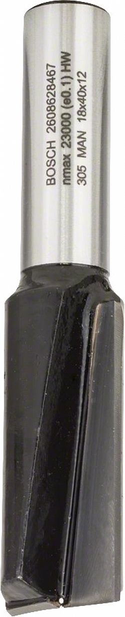Κοπτικό Ρούτερ Μακριά Φρέζα Αυλακώσεων Δίκοπη 12mm (D)18.0mm/(L)-40.0mm Σκληρομέταλλο BOSCH