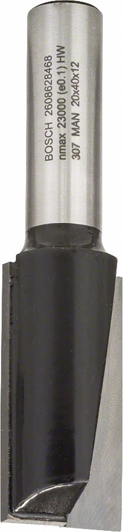 Κοπτικό Ρούτερ Μακριά Φρέζα Αυλακώσεων Δίκοπη 12mm (D)20.0mm/(L)-40.0mm Σκληρομέταλλο BOSCH