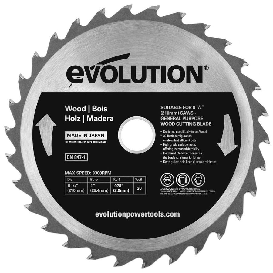 Δίσκος 210mm Ξύλου Γενικής Χρήσεως GW210TCT-30 EVOLUTION