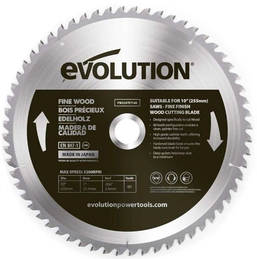 Δίσκος 255mm Ξύλου Καθαρής Κοπής FW255TCT-60 EVOLUTION