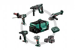 Σέτ Μπαταρίας Combo 5.1 SB 18 LTX + KH 18 LTX 24 + W 18 L 9-125 Q + SSW 18 LTX 300 BL + ULA 14.4-18 LED METABO