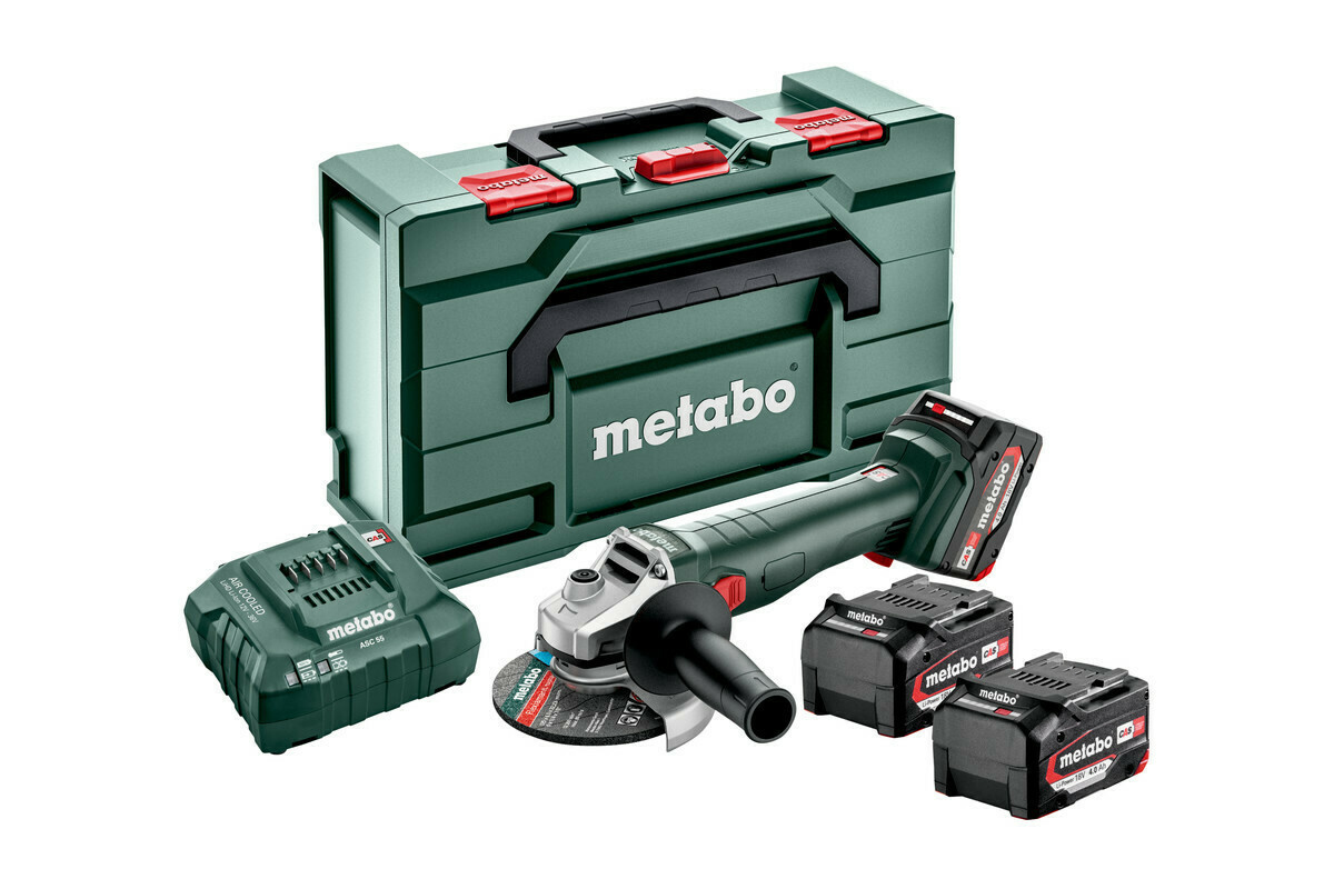 Γωνιακός Τροχός Μπαταρίας 18V (3 X 4.0AH) W 18 L 9-125 Quick & Set METABO