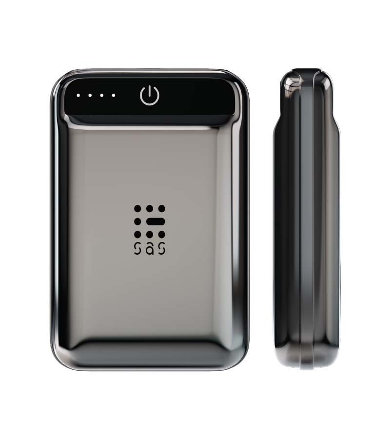 Φορτιστής POWER BANK με 2 Θύρες USB-A Μαύρο 10000mA LUXURY LINE SAS