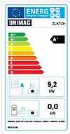 UNIMAC ZLKT09 Σόμπα Pellet 9kW διπλού κοχλία με τηλεχειριστήριο