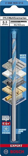 Τρυπάνι EXPERT 6.5mm X 150mm CYL-9 MultiConstruction BOSCH