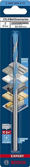 Τρυπάνι EXPERT 7mm X 150mm CYL-9 MultiConstruction BOSCH