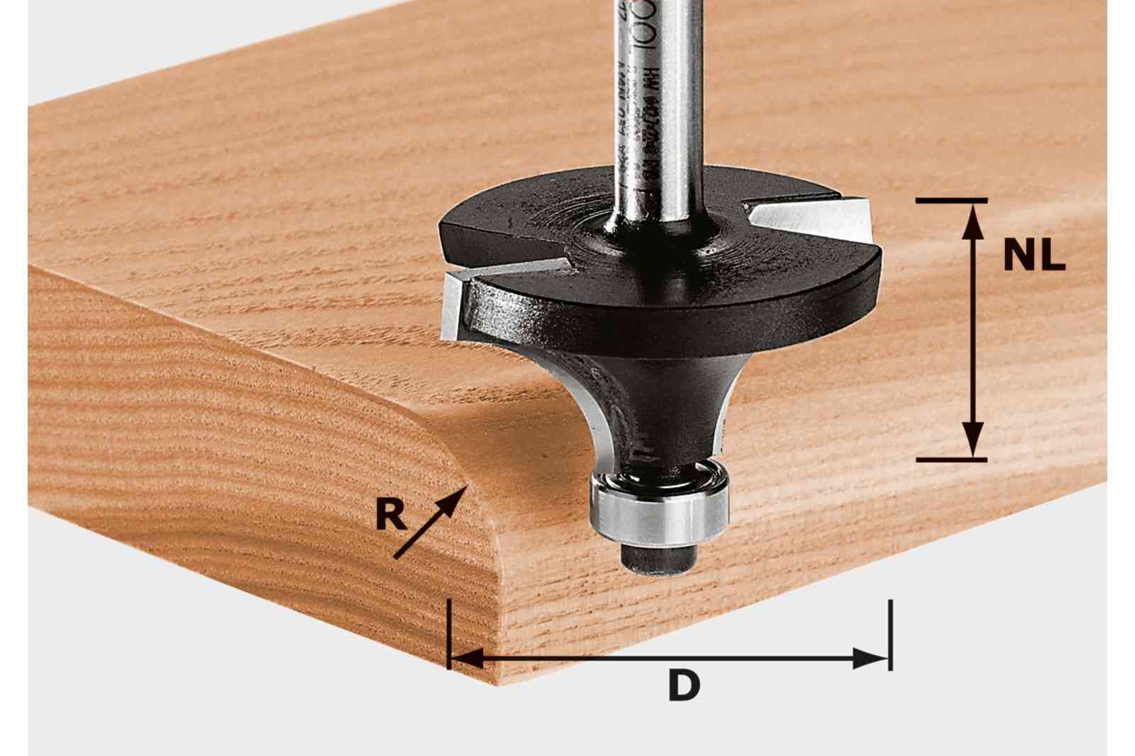 Κοπτικό στρογγυλής/λοξοτομής HW S8 D16,7/R2 KL FESTOOL