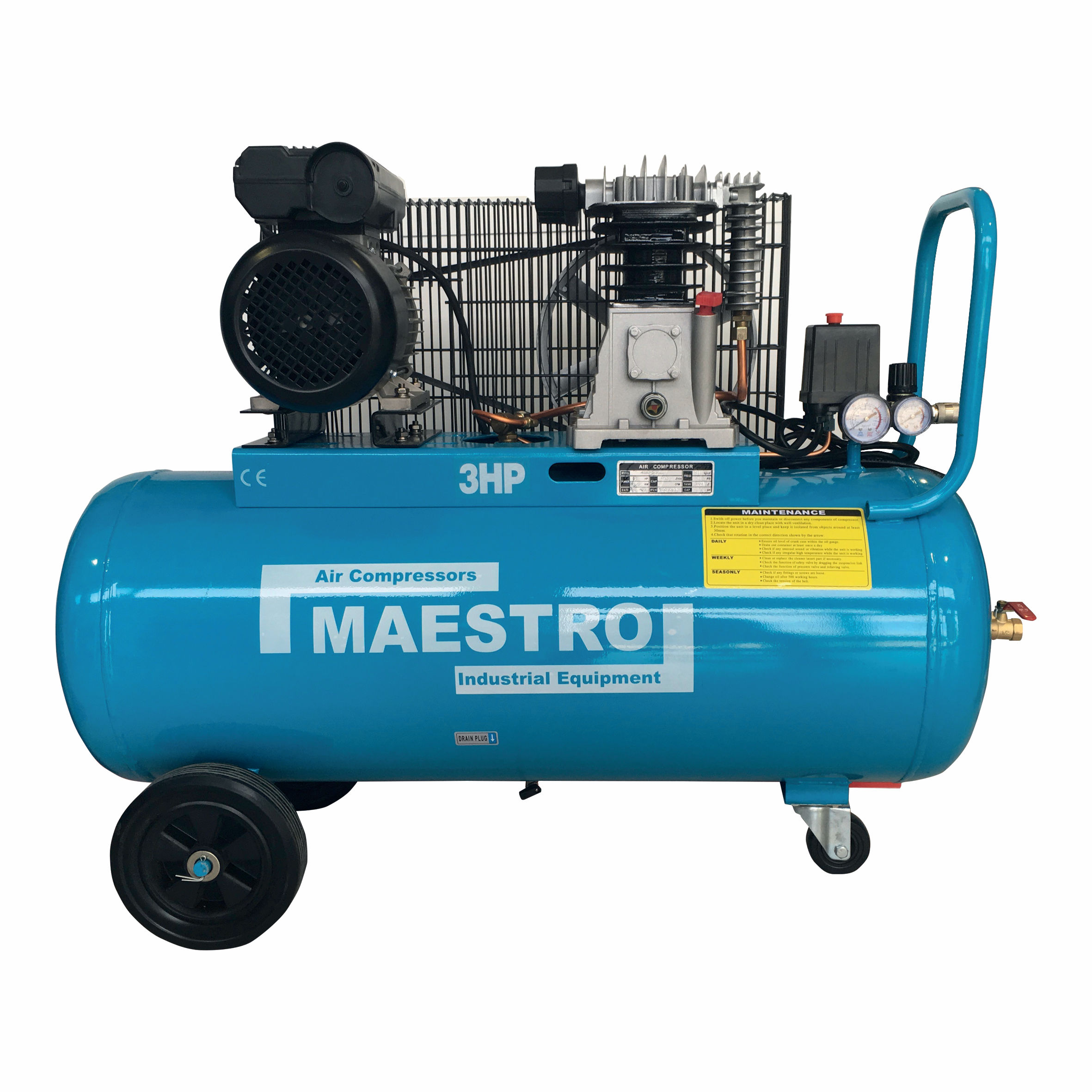 Αεροσυμπιεστής με ιμάντα 100lt - 3.0HP MAC 100BD MAESTRO