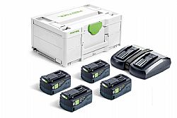 Σέτ Μπαταρίες Λιθίου και Φορτιστή SYS 18V 4x5,0/TCL 6 DUO FESTOOL