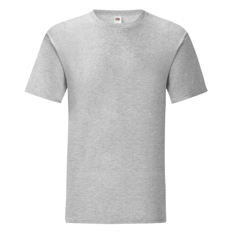 FRUIT OF THE LOOM ICONIC 150T Ανδρικό μπλουζάκι slim fit Γκρι
