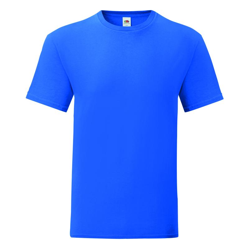 FRUIT OF THE LOOM ICONIC 150T Ανδρικό μπλουζάκι slim fit Μπλε Ρουαγιάλ