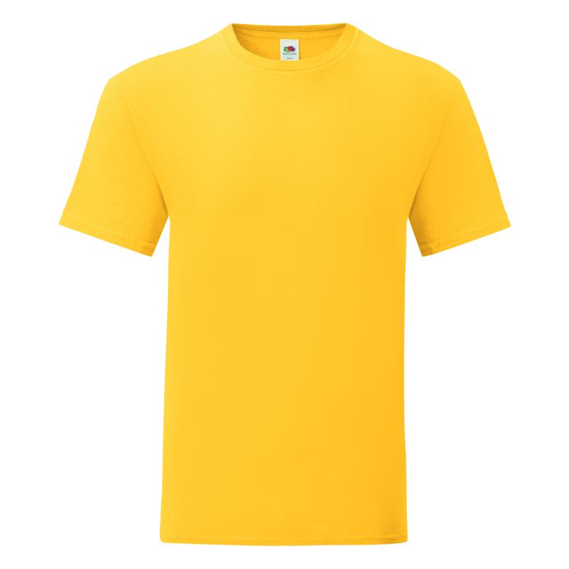 FRUIT OF THE LOOM ICONIC 150T Ανδρικό μπλουζάκι slim fit Κίτρινο