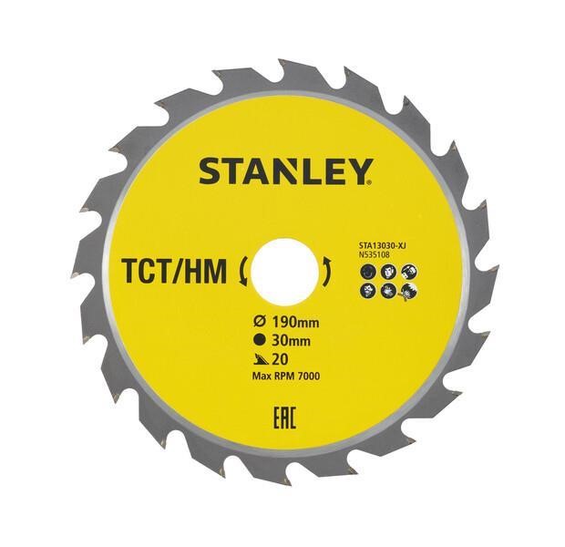 Δίσκος Ξύλου Διαμαντέ 190mm Χ 30mm X 20Δ STANLEY