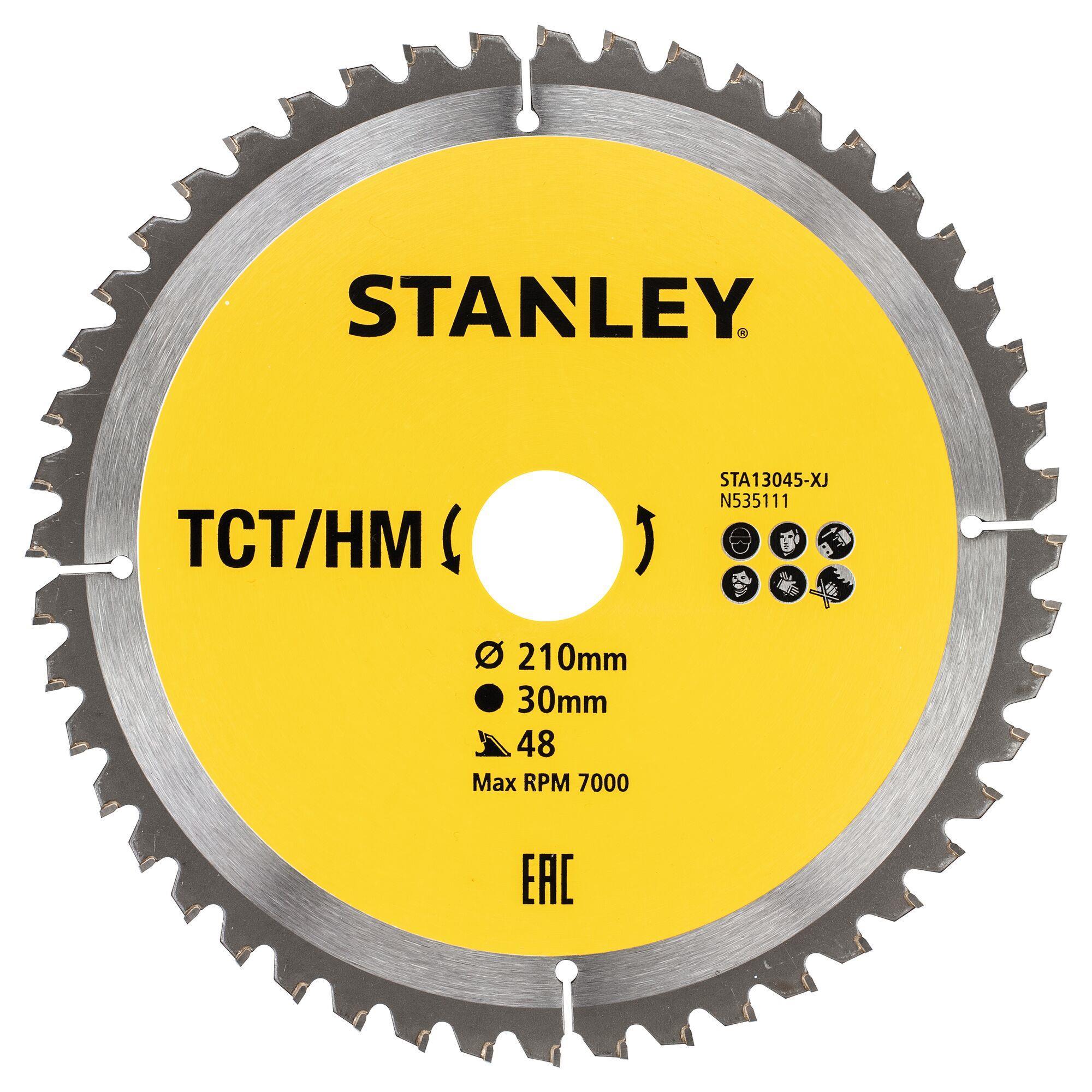 Δίσκος Ξύλου Διαμαντέ 210mm Χ 30mm X 48Δ STANLEY