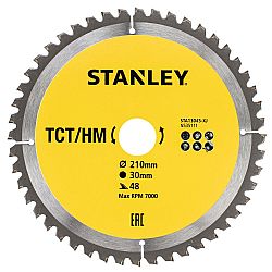 Δίσκος Ξύλου Διαμαντέ 210mm Χ 30mm X 48Δ STANLEY