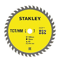 Δίσκος Ξύλου Διαμαντέ 160mm Χ 16mm X 40Δ STANLEY