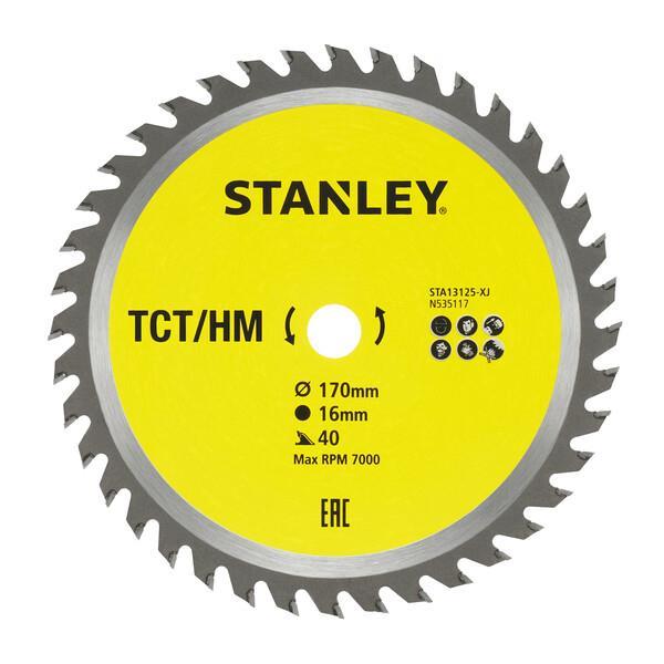 Δίσκος Ξύλου Διαμαντέ 170mm Χ 16mm X 40Δ STANLEY