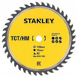 Δίσκος Ξύλου Διαμαντέ 190mm Χ 16mm X 40Δ STANLEY