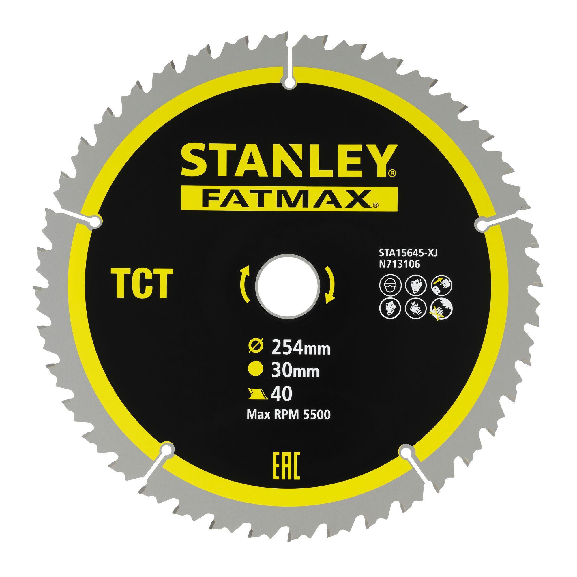 Δίσκος Ξύλου Διαμαντέ 254mm Χ 30mm X 40Δ FATMAX STANLEY 