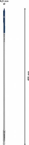Φρεζοτρύπανο Ξύλου 6mm X 400mm EXPERT Self Cut Speed BOSCH