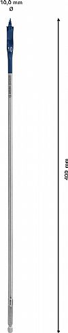 Φρεζοτρύπανο Ξύλου 10mm X 400mm EXPERT Self Cut Speed BOSCH