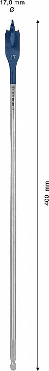 Φρεζοτρύπανο Ξύλου 17mm X 400mm EXPERT Self Cut Speed BOSCH