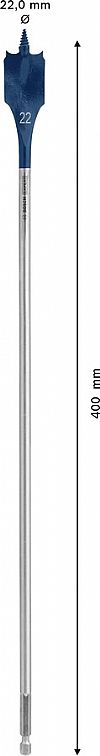 Φρεζοτρύπανο Ξύλου 22mm X 400mm EXPERT Self Cut Speed BOSCH