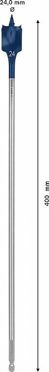 Φρεζοτρύπανο Ξύλου 24mm X 400mm EXPERT Self Cut Speed BOSCH
