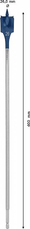 Φρεζοτρύπανο Ξύλου 26mm X 400mm EXPERT Self Cut Speed BOSCH