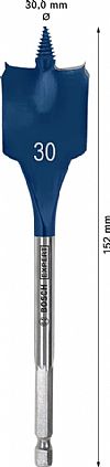 Φρεζοτρύπανο Ξύλου 30mm X 152mm EXPERT Self Cut Speed BOSCH