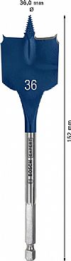 Φρεζοτρύπανο Ξύλου 36mm X 152mm EXPERT Self Cut Speed BOSCH