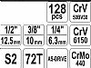 YATO 128PCS YT-38872 Σέτ καρυδάκια 1/4''-3/8''-1/2'' YATO 128PCS YT-38872 Σέτ καρυδάκια 1/4''-3/8''-1/2''