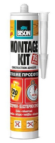 BISON Montage Kit Construction Adhesive (Extreme Πρόσφυση) φύσιγγα 370gr