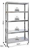 UNIMAC Μεταλλική ραφιέρα 260kg/ράφι, 5 ράφια 120x50x200cm