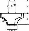 Κοπτικό Ρούτερ Φρέζα Στρογγυλέματος με Ρουλεμάν (R1) 2.00mm Δίκοπη Σκληρομέταλλο BOSCH