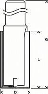 Κοπτικό Ρούτερ Μακριά Φρέζα Αυλακώσεων Δίκοπη 8mm (D)8.0mm/(L)-25.0mm Σκληρομέταλλο BOSCH