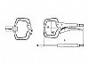 Σκύλλα 170mm ρυθμιζόμενη Σιαγόνες μορφής C 1062 BETA