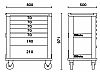 Εργαλειοφορέας Τρόλεϊ με Επτά Συρτάρια C39/7-3900 BETA