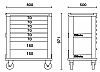 Εργαλειοφορέας Τρόλεϊ με Οκτώ Συρτάρια C39/8-3900 BETA