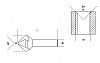 Κωνική Φρέζα με Τρεις Κοπτικές Ακμές HSS 426 BETA