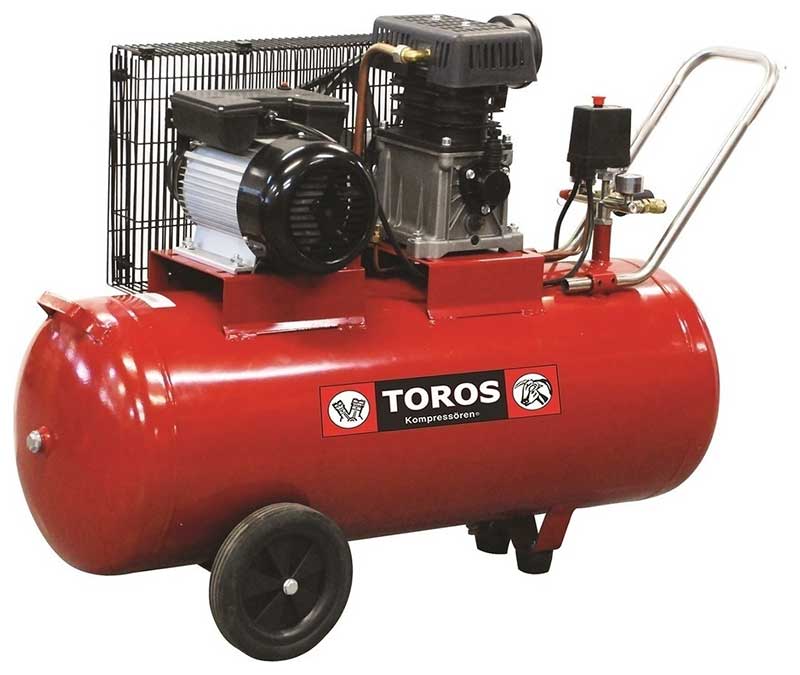 Μονοφασικός Αεροσυμπιεστής με ιμάντα 100lt - 3HP ZA65-100 TOROS