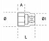 Καρυδάκι Εξάγωνο 1/4'' 900 BETA